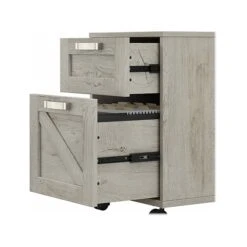 Kathy Ireland® Home By Bush Furniture 2-Drawer Vertical File Cabinet, Mobile, Letter/Legal, Cottage White, 17" -Kathy Ireland sp116167271 s7