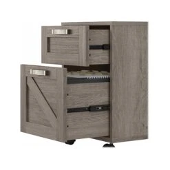 Kathy Ireland® Home By Bush Furniture 2-Drawer Vertical File Cabinet, Mobile, Letter/Legal, Restored Gray, 17" -Kathy Ireland sp116167321 s7