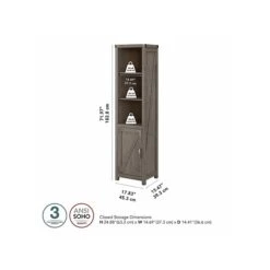 Kathy Ireland® Home By Bush Furniture Cottage Grove 5-Shelf 72"H Bookcase, Restored Gray (CGB118RTG-03) -Kathy Ireland sp116167455 s7