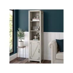 Kathy Ireland® Home By Bush Furniture Cottage Grove 5-Shelf 72"H Bookcase, Cottage White (CGB118CWH-03)