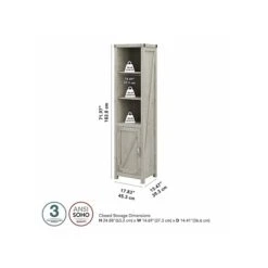 Kathy Ireland® Home By Bush Furniture Cottage Grove 5-Shelf 72"H Bookcase, Cottage White (CGB118CWH-03) -Kathy Ireland sp116167480 s7