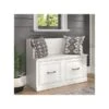 Kathy Ireland® Home By Bush Furniture Woodland 32" Entryway Bench With Doors, White Ash (WDL005WAS)