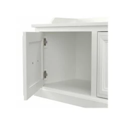 Kathy Ireland® Home By Bush Furniture Woodland 71" Hall Tree And Shoe Storage Bench With 4 Shelves, White Ash (WDL001WAS) -Kathy Ireland sp117517713 s7