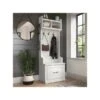 Kathy Ireland® Home By Bush Furniture Woodland 69" Hall Tree And Small Shoe Bench With Drawer And 2 Shelves, White Ash -Kathy Ireland sp117517950 s7