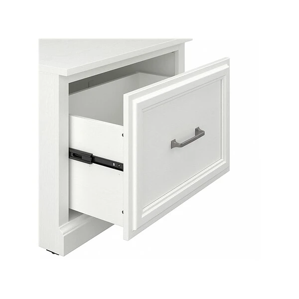 Kathy Ireland® Home By Bush Furniture Woodland 69" Hall Tree And Small Shoe Bench With Drawer And 2 Shelves, White Ash 8 Kathy Ireland® Home By Bush Furniture Woodland 69" Hall Tree And Small Shoe Bench With Drawer And 2 Shelves, White Ash - Image 6