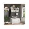 Kathy Ireland® Home By Bush Furniture Woodland 21" Shoe Storage Bench And Coat Rack With 4 Shelves, White Ash (WDL003WAS) 2 Kathy Ireland® Home By Bush Furniture Woodland 21" Shoe Storage Bench And Coat Rack With 4 Shelves, White Ash (WDL003WAS) -Kathy Ireland sp117593073 s7