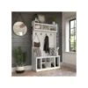 Kathy Ireland® Home By Bush Furniture Woodland 71" Hall Tree And Shoe Bench With 12 Shelves, White Ash (WDL002WAS) -Kathy Ireland sp117593534 s7