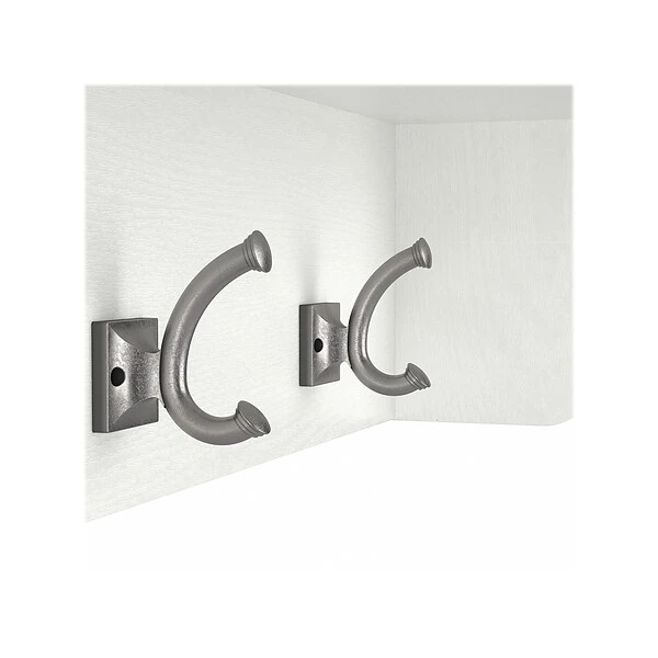 Kathy Ireland® Home By Bush Furniture Woodland 32" Shoe Storage Bench And Coat Rack With 4 Shelves, White Ash (WDL009WAS) 7 Kathy Ireland® Home By Bush Furniture Woodland 32" Shoe Storage Bench And Coat Rack With 4 Shelves, White Ash (WDL009WAS) - Image 5