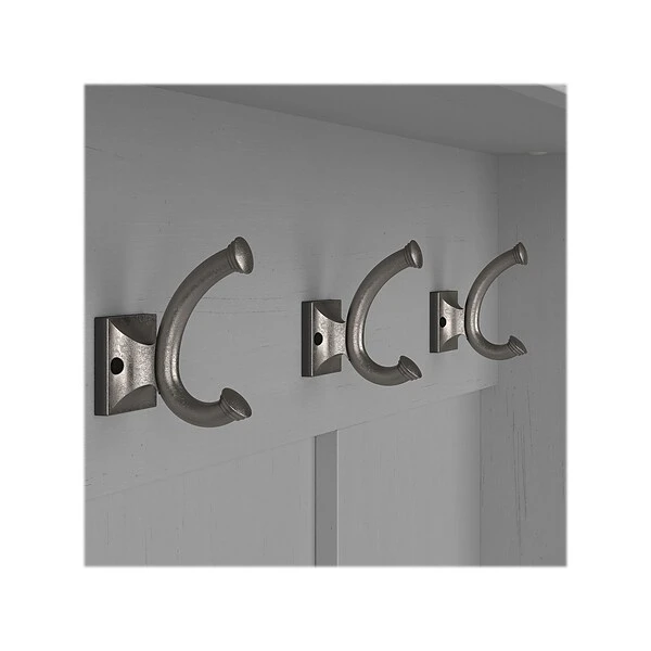 Kathy Ireland® Home By Bush Furniture Woodland 69" Shoe Storage Bench And Coat Rack With 4 Shelves, Cape Cod Gray (WDL008CG) 5 Kathy Ireland® Home By Bush Furniture Woodland 69" Shoe Storage Bench And Coat Rack With 4 Shelves, Cape Cod Gray (WDL008CG) - Image 3