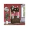 Kathy Ireland® Home By Bush Furniture Woodland 32" Shoe Storage Bench And Coat Rack With 4 Shelves, Ash Brown (WDL009ABR) 1 Kathy Ireland® Home By Bush Furniture Woodland 32" Shoe Storage Bench And Coat Rack With 4 Shelves, Ash Brown (WDL009ABR) -Kathy Ireland sp117593619 s7