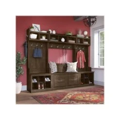 Kathy Ireland® Home By Bush Furniture Woodland Small Shoe Bench With Shelves, 24", Ash Brown (WDS224ABR-03) 15 Kathy Ireland® Home By Bush Furniture Woodland Small Shoe Bench With Shelves, 24", Ash Brown (WDS224ABR-03) -Kathy Ireland sp123622183 s7