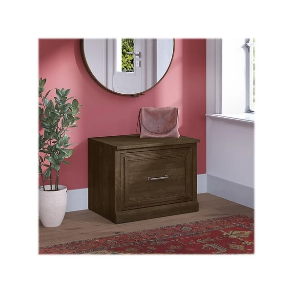 Kathy Ireland® Home By Bush Furniture Woodland Small Shoe Bench With Drawer, 24", Ash Brown (WDS124ABR-03) 3 Kathy Ireland® Home By Bush Furniture Woodland Small Shoe Bench With Drawer, 24", Ash Brown (WDS124ABR-03)