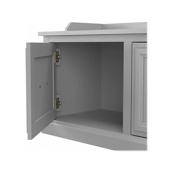 Kathy Ireland® Home By Bush Furniture Woodland Shoe Storage Bench With Doors, 40", Cape Cod Gray (WDS140CG-03) 5 Kathy Ireland® Home By Bush Furniture Woodland Shoe Storage Bench With Doors, 40", Cape Cod Gray (WDS140CG-03) - Image 3