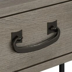 Kathy Ireland® Home By Bush Furniture Ironworks 48" Writing Desk With Mobile File Cabinet, Restored Gray (IW001RTG) -Kathy Ireland sp176328531 s7