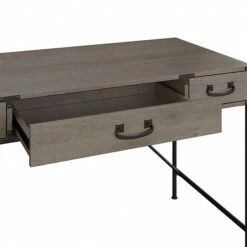Kathy Ireland® Home By Bush Furniture Ironworks 48" Writing Desk With Mobile File Cabinet, Restored Gray (IW001RTG) -Kathy Ireland sp176328532 s7