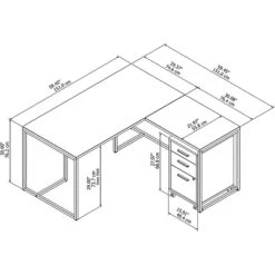 Office By Kathy Ireland® Method 60W L Shaped Desk With 30W Return And Mobile File Cabinet, White (MTH005WHSU) -Kathy Ireland sp21336721 s7