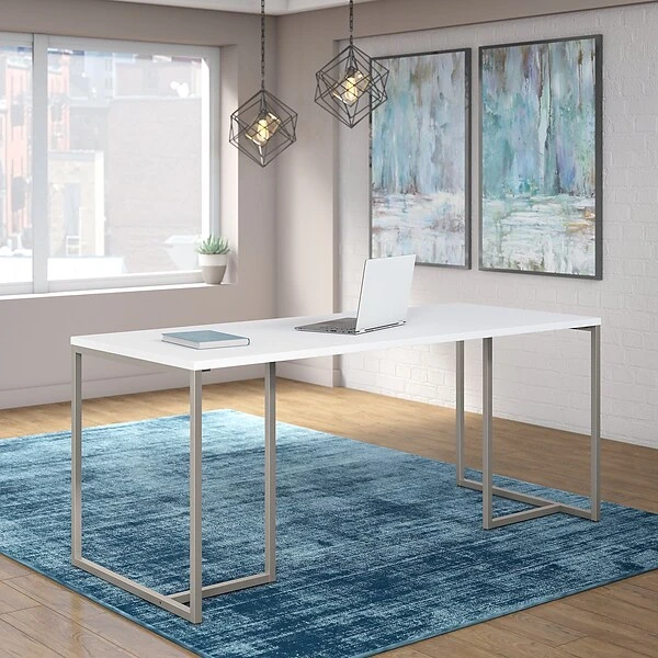 Office By Kathy Ireland® Method 72W Table Desk, White (KI70207K) 3 Office By Kathy Ireland® Method 72W Table Desk, White (KI70207K)
