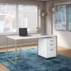 Office By Kathy Ireland® Method 60W Table Desk With 3 Drawer Mobile File Cabinet, White (MTH001WHSU) 1 Office By Kathy Ireland® Method 60W Table Desk With 3 Drawer Mobile File Cabinet, White (MTH001WHSU) -Kathy Ireland sp21337575 s7