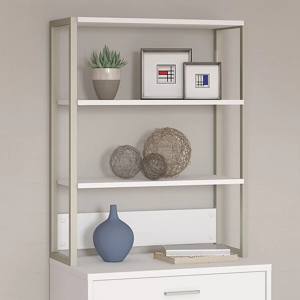 Office By Kathy Ireland® Method Bookcase Hutch, White (KI70206) 3 Office By Kathy Ireland® Method Bookcase Hutch, White (KI70206)