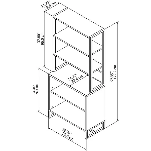 Office By Kathy Ireland® Method Bookcase With Hutch, White (MTH013WH) 5 Office By Kathy Ireland® Method Bookcase With Hutch, White (MTH013WH) - Image 3