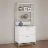 Office By Kathy Ireland® Method Lateral File Cabinet With Hutch, White (MTH012WHSU)