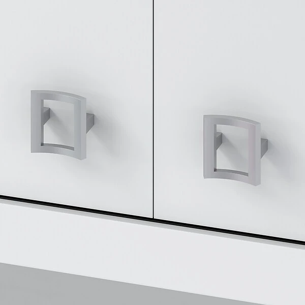 Office By Kathy Ireland® Echo L Shaped Desk With Hutch, Pure White (ECH031PW) 4 Office By Kathy Ireland® Echo L Shaped Desk With Hutch, Pure White (ECH031PW) - Image 2