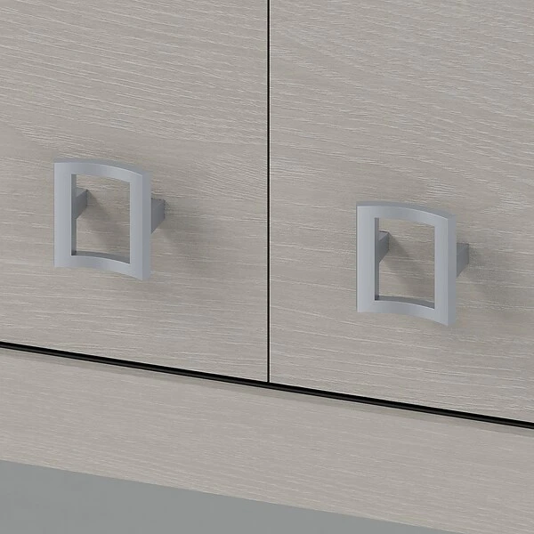 Office By Kathy Ireland® Echo L Shaped Desk With Hutch, Gray Sand (ECH031GS) 4 Office By Kathy Ireland® Echo L Shaped Desk With Hutch, Gray Sand (ECH031GS) - Image 2