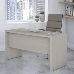 Office By Kathy Ireland® Echo 60W Credenza Desk, Gray Sand (KI60206-03)