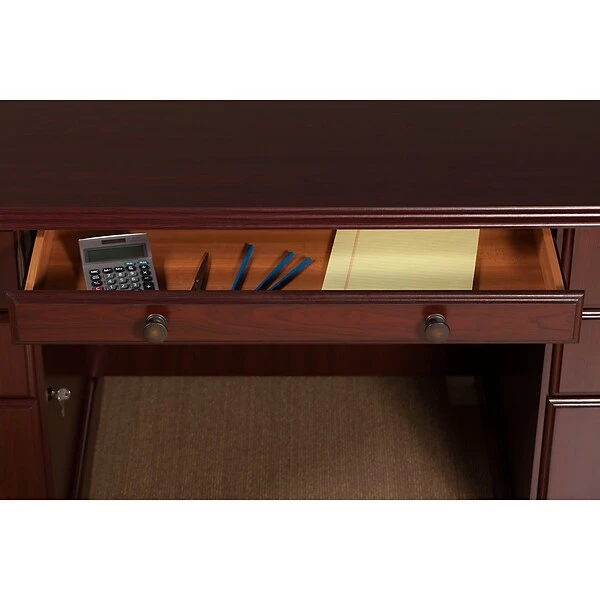 Kathy Ireland® Home By Bush Furniture Bennington Executive Desk, Harvest Cherry (WC65566-03K) 5 Kathy Ireland® Home By Bush Furniture Bennington Executive Desk, Harvest Cherry (WC65566-03K) - Image 3