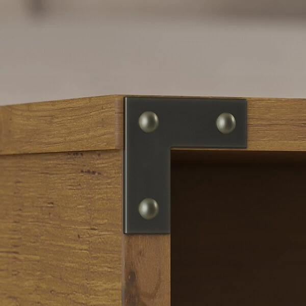 Kathy Ireland® Home By Bush Furniture Ironworks Coffee Table, Vintage Golden Pine (KI50111-03) 5 Kathy Ireland® Home By Bush Furniture Ironworks Coffee Table, Vintage Golden Pine (KI50111-03) - Image 3