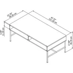 Kathy Ireland® Home By Bush Furniture Ironworks Coffee Table, Vintage Golden Pine (KI50111-03) 12 Kathy Ireland® Home By Bush Furniture Ironworks Coffee Table, Vintage Golden Pine (KI50111-03) -Kathy Ireland sp51221895 s7