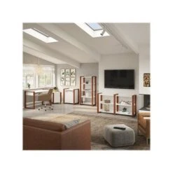 Kathy Ireland® Home By Bush Furniture Voss 60"W X 13.7"D Console Table, Cotton White/Serene Cherry (OSS160WC2-03) -Kathy Ireland sp61031210 s7