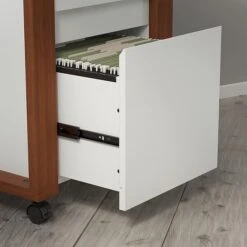 Kathy Ireland® Home By Bush Furniture Voss 1-Drawer Vertical File Cabinet, Letter, Cotton White/Serene Cherry, 20.87"D 12 Kathy Ireland® Home By Bush Furniture Voss 1-Drawer Vertical File Cabinet, Letter, Cotton White/Serene Cherry, 20.87"D -Kathy Ireland sp74531675 s7