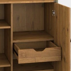 Kathy Ireland® Home By Bush Furniture Ironworks 42"H Storage Cabinet With Doors, Vintage Golden Pine (KI50109-03) -Kathy Ireland sp87347676 s7